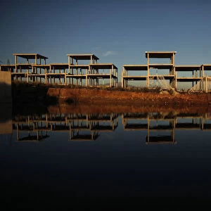 An unfinished residential building is seen in Marbella