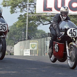 Martin Carney (Bultaco) and Chris Goosen (Bultaco) 1967 Ultra Lightweight TT