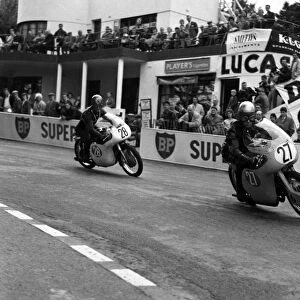 Pat Walsh (Ariel) and Jack Gow (Ducati) 1961 Lightweight TT