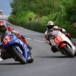 Peter Jarmann (Honda) & Paul Kellett (Yamaha) 1999 Production TT