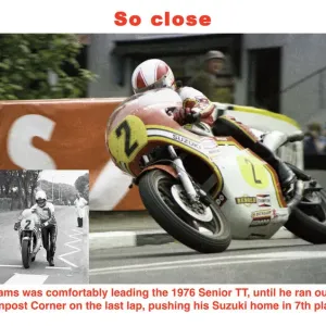 1976 Senior TT Print: John Williams' Fuel-Stricken Suzuki 1976 Senior TT Print: John Williams' Fuel-Stricken Suzuki