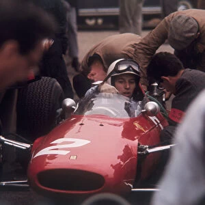 Mechanics work on John Surtees Ferrari