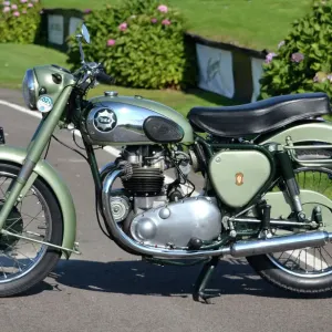 1954 BSA A7 Shooting Star Green Print 1954 BSA A7 Shooting Star Green Print