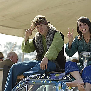 Goodwood Revival Dressed as hippies