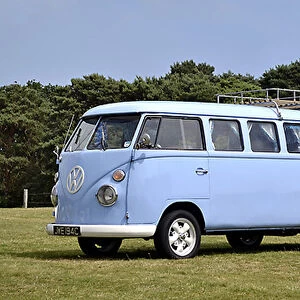VW Volkswagen Classic Camper van, 1965, Blue, light