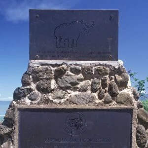 Africa Tanzania Remembrance plaque, Ngorongoro Tanzania