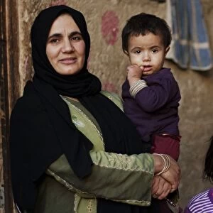 Palestinian refugees, woman and children, Palestinian refugee camp, Jerash, Jordan, november