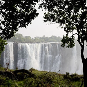 Africa, Zimbabwe, Victoria Falls. Landscape of waterfall