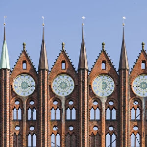 The Alte Markt (old market) with the iconic town hall. The Hanseatic City Stralsund