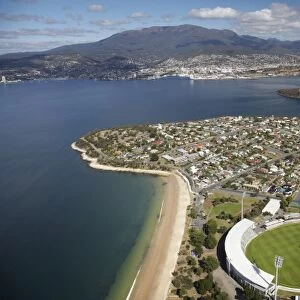 Bellerive Oval, Bellerive, Kangaroo Point Historic Site, River Derwent, Hobart, and Mt Wellington