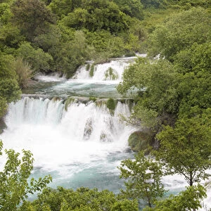 Croatia. Krka National Park waterfalls and cascades, UNESCO World Heritage Site