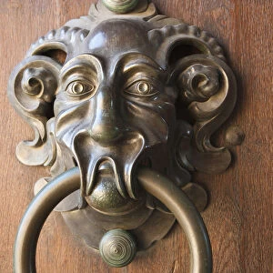 Door knocker at the Neue Residenz (New Palace) in Bamberg, Germany