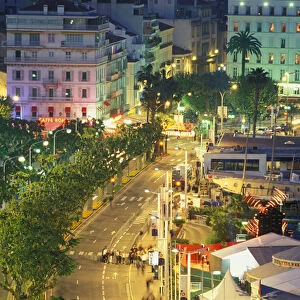 EU, France, Cote D Azur / French Riviera, Cannes. Overview of La Pantiero, evening