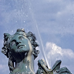 Europe, France, Paris. One of the two fountains at Place de la Concorde, in Paris
