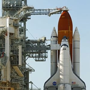 The final mission of Space Shuttle Endeavour STS-134 on Pad 39A at Cape Canaveral