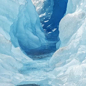 Glacial tube, Mendenhall Glacier, Juneau, Alaska, USA