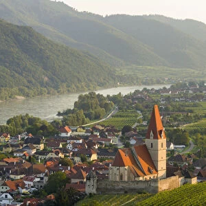 Historic village Weissenkirchen located in wine-growing area, UNESCO World Heritage Site