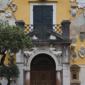 ITALY, Brescia Province, Gardone Riviera. Entrance, Il Giardini del Vittoriale, Italian