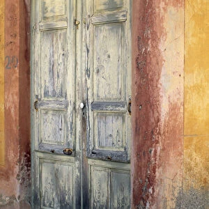 Italy, Lipari. Weathered wall and door. Credit as: Jim Nilsen / Jaynes Gallery / DanitaDelimont