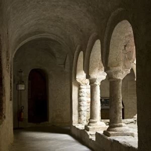 Italy, San Fruttuoso. View inside the San Fruttuoso Abbey