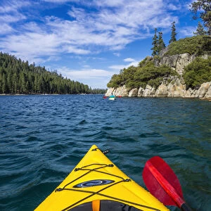 Kayaking in Emerald Bay, Emerald Bay State Park, Lake Tahoe, California USA