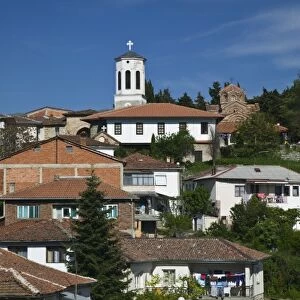 MACEDONIA, Ohrid. Town View and Sveti Kliment Church