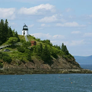 Maine, Rockland, Penobscot Bay. Owls Head State Park, historic Owls Head Lighthouse
