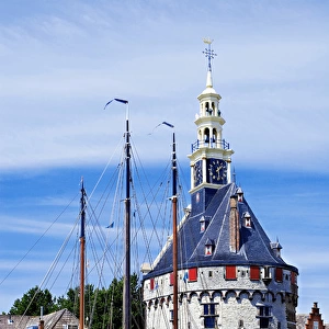 Netherlands, Hoorn, Hoofdtoren, located near the harbor, was built with white stone from Belgium