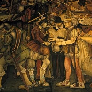 North America, Mexico, Mexico City. Palacio National, Diego Rivera Mural