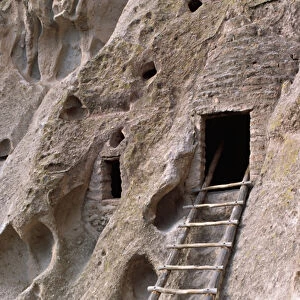North America, USA, New Mexico, Bandlelier National Monument. Ancient Anasazi ruins