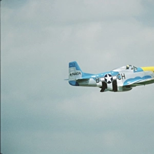 North American P-51 D Dazzling Donna flying over Fleming Field, St. Paul, Minnesota