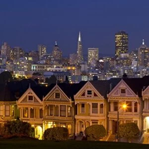 The Painted Ladies Victorian Houses in San Francisco, California, USA