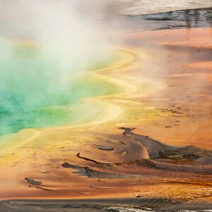 Pattern in bacterial mat of Grand Prismatic spring, Midway Geyser Basin