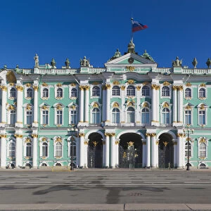 Russia, Saint Petersburg, Center, Dvotsovaya Square, Winter Palace and Hermitage Museum