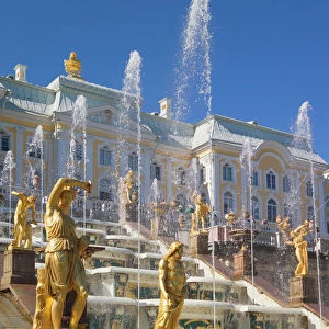 Russia, St. Petersburg, The Great Cascade, Peterhof Palace