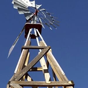 Santa Fe, New Mexico, USA. Windmill on ranch