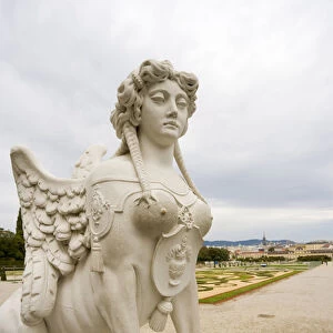 Sphinx statue at the Belvedere Palace grounds, Vienna, Austria