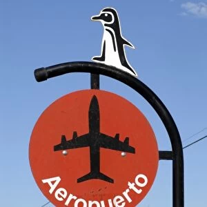 Trelew airport, REL, close to Puerto Madryn, Patagonia, Argentina; the region is