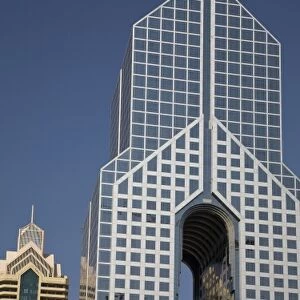 UAE, Dubai. View of the Dusit Thani Hotel