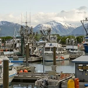 USA, Alaska, Kodiak, Fishing Boats in St. Paul Harbor