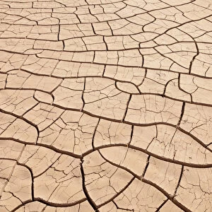 USA, Arizona, Gila Bend. Dried up and cracked river- bottom mud