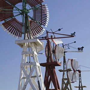USA-TEXAS-Lubbock: American Wind Power Center Historic Windmills