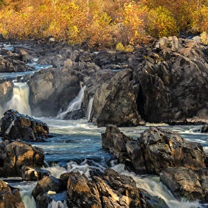 USA, Virginia, Great Falls Park. Landscape of rapids on Potomac River. Credit as