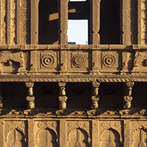 Detail work in Jal Mandir (Jal Mahal) (water pavilion now dried up) in Bijapur, Karntaaka