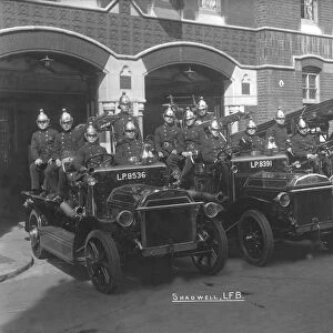 Shadwell Fire Station crew and fire engines on display