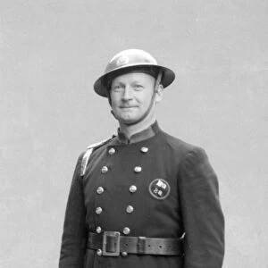 Station officer in wartime uniform, WW2