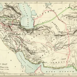 Color Print of Ancient Persian Empire Map Color Print of Ancient Persian Empire Map