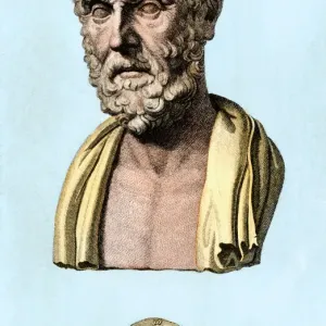 Hippocrates Print: Ancient Greek Physician Bust Engraving
