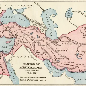 Print of a 323 BC Empire Map Print of a 323 BC Empire Map