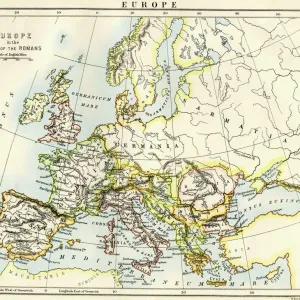 Print of Map of Europe under the Roman Empire Print of Map of Europe under the Roman Empire